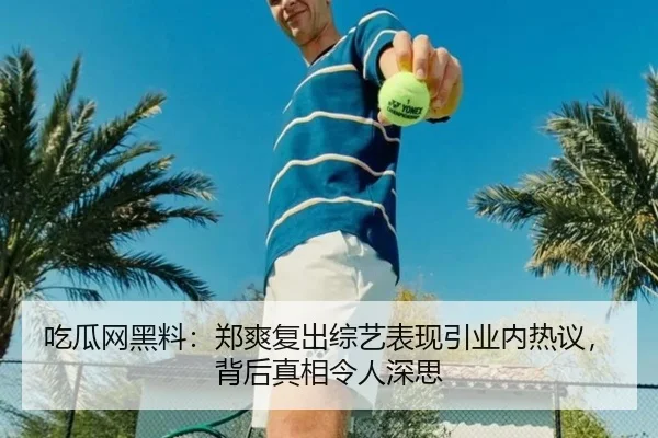 吃瓜网黑料：郑爽复出综艺表现引业内热议，背后真相令人深思